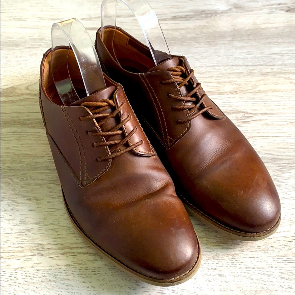Clarks Franson Plain Leather Oxfords 8